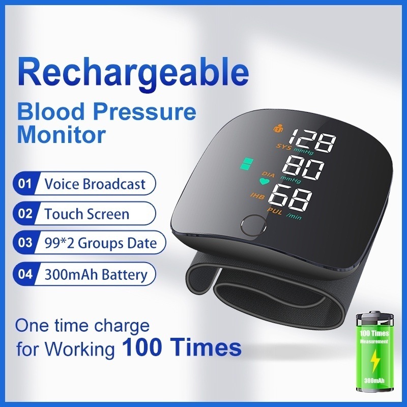 CK-102 Digital Touch Screen Wrist Blood Pressure Machine thumbnail 3